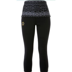NWT Zaggora Foldover Hot Crop Pants Yoga Atomic Black Neoprene Slimming XS